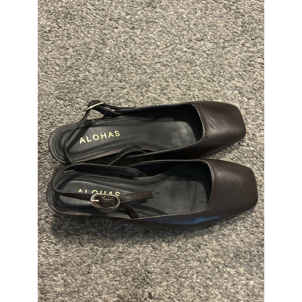 Alohas Lindy Slingback Pumps Size 36 US 6 Brown
